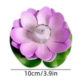 thumbnail image 3 of Solar Floating Lotus Pool Lights, Waterproof Led Water Lanterns, Outdoor Floating Lily Pad Lights for Swimming Pool Pond Garden Wedding Party Decor, Reusable Plastic - Purple, Ccwuwei, 3 of 6