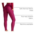 thumbnail image 4 of Leggings CRZ YOGA térmicos con forro polar y bolsillos 71 cm Magenta, 4 of 5