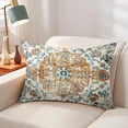 thumbnail image 5 of Boho Orange Throw Pillow Covers 12x20 inch Set of 2, Rust Coral Floral Persian Carpet Double Sided Pattern Soft Plush Cushion Cover for Couch Sofa Bed Decorative, Only Pillowcase (No Insert), 5 of 6