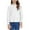 White, variant on ameIAEA Girls' Long Sleeve Blouses Kids Toddler Crewneck Pleated Shirts Solid Color Ruffle Tops