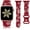 Christmas Wine Red/White, variant on Wearlizer Christmas Snowflake Engraved Silicone Band Compatible with Apple Watch Band for Women 40mm 38mm 41mm 42mm 44mm 45mm 49mm, Soft Two-Tone Sport Strap for iWatch Series 9 8 7 6 5 4 3 SE Ultra