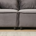thumbnail image 6 of 2PCS Sofa Set, 79" Velvet Loveseat Sofa with 4 Pillows, Luxury Upholstered 3 Seater Couch with Turned Inward Back and Arms, Modern Sofa Couch with Extra Wide Seat for Living Room Apartment Office, 6 of 9