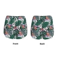 thumbnail image 3 of Pofeuu Tropical Leaves Print Women's Athletic Shorts Running Workout Shorts Tummy Control Quick Dry Gym Shorts with Pockets Double layer sports shorts-Medium, 3 of 7
