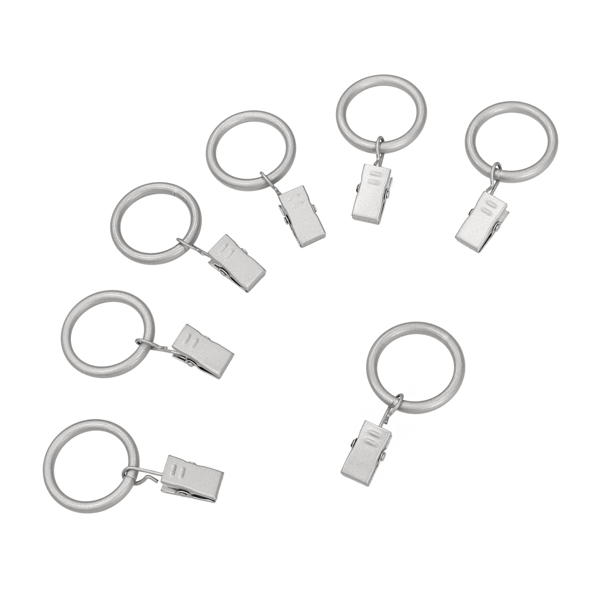 Mainstays 1” Nickel Curtain Clip Rings (7 Pack)