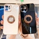 thumbnail image 2 of Funda de teléfono cuadrada de caramelo suave para iPhone 11 12 13 14 Pro Max XS X XR 7 8 Plus SE 2020 mini anillo de soporte de silicona a prueba de golpes Tan Jianjun unisex, 2 of 2