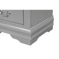 thumbnail image 5 of Miekor Furniture 1pc Chest Transitional Style Bracket Legs Hanging Drawers Pull English Dovetail Drawers Dust Proof Case Gray Finish Bedroom Furniture MK6436, 5 of 8