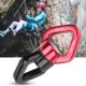 thumbnail image 5 of Polea de 30 KN Rueda para escalada en roca para exteriores Conector fijo Rueda colgante bidireccional (Negro Rojo), 5 of 8