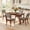 Dark Cherry, variant on Noelse Extendable Dining Table Set with Benches, 63" Space Saving Kitchen Dining Table for 2–6 People, Modern Wood 3-Piece Dining Room Set, Black