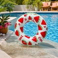 thumbnail image 6 of WWC Watermelon Pool Float, Inflatable Fruit Swim Ring with Handles, Extra-Thick PVC Floatie for Adults and Kids, Summer Water Party Decor, 6 of 6
