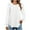 White, variant on HVOBTTY Women's Long Sleeved Lightweight T Shirt, Fall Tops for Women, Women's Casual Soft Solid Color Crew Neck Loose Breathable Top Black, XL