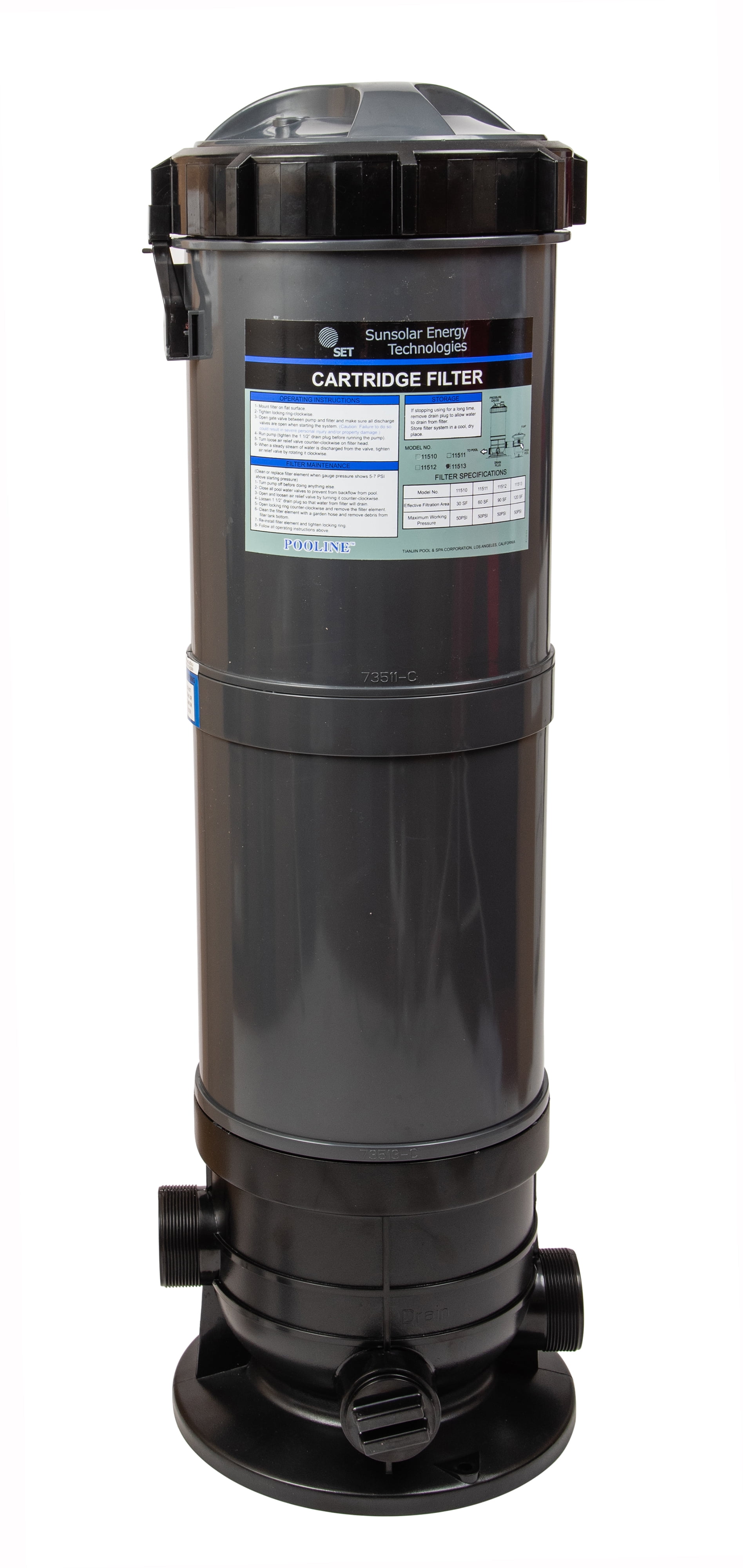 XtremepowerUS Deluxe 200 sq ft Pool Cartridge Filter InGround Swimming Pool and Spa Pool Filter