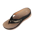 thumbnail image 2 of Bkhluea Women Wedge Flip Flop Sandals Open Toe Hollow Out Slip On Thong Shoes for Summer Beach Vacation Casual Daily Walking, 2 of 7
