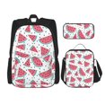 thumbnail image 1 of Easygdp Watermelon Mochila para Niños y Niñas con Set de Caja de Almuerzo y Estuche para Lápices 3 en 1, Mochila Escolar Estampada para Adolescentes, 1 of 7