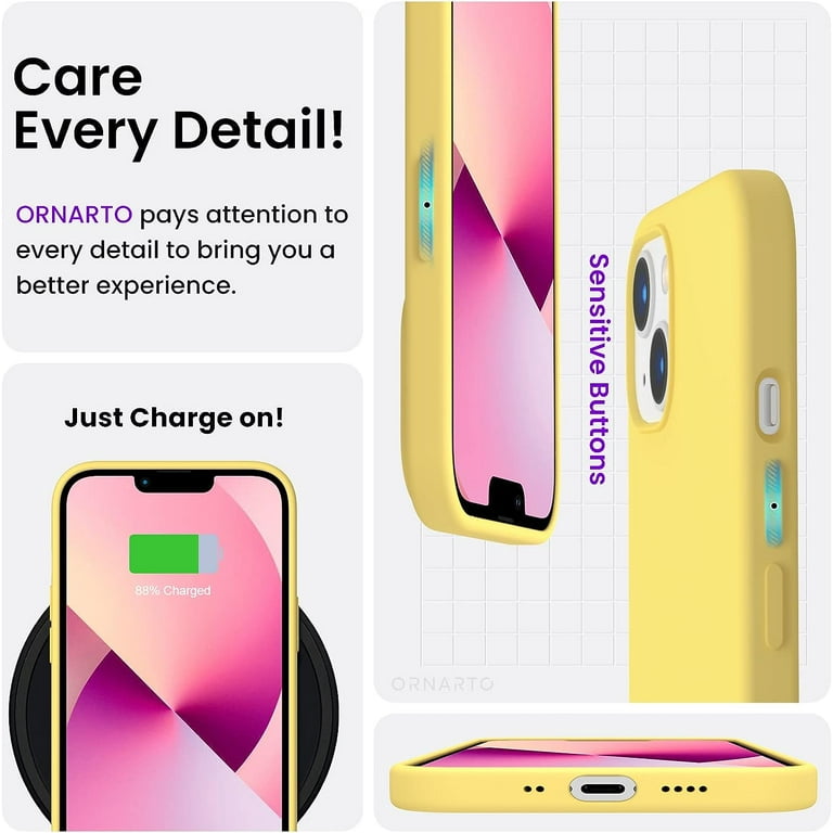 For Apple IPHONE 13 Mini Phone Case Silicone Back Cover Protection Yellow