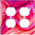 thumbnail image 3 of Metal Light Switch Plate Cover Liquid Candy Pink Red Swirl CDY001, 3 of 13