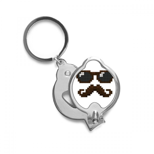 Sunglasses Beard Man Pixel Finger Nail Clippers Scissor Stainless Steel Cutter
