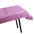 thumbnail image 4 of 2Pack Foil Tablecloth 1m*2.7m Shiny Plastic Party Tablecovers for Party Table Decoration -pink, 4 of 5