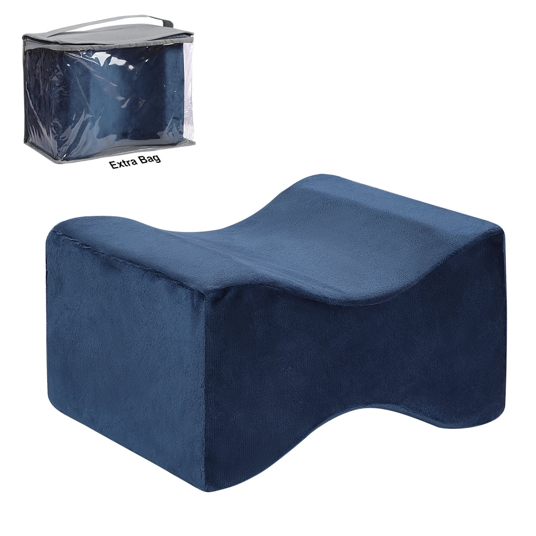 Contoured Memory Foam Knee Leg Support Pillow Cushion for Side Sleeping