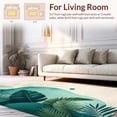 thumbnail image 2 of ODIKA 6' x 9' Machine Washable Non-Slip Area Rug, Tropical Leaf High Traffic Rug, Teal, 168162, 2 of 7