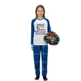 thumbnail image 5 of iHapHap Family Matching Christmas Pajamas Cotton Blend Long Sleeve Blue Plaid Sleep Set, 5-6Y-Kid, 5 of 6