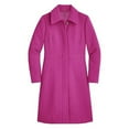 thumbnail image 4 of yuCgh Women's Elegant Single-breasted Long-sleeved Lapel Winter Coat with Pea Coat Design for Cold Season Warm and Chic Outerwear,Hot Pink L, 4 of 6