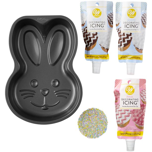Wilton Easter Bunny Cake Baking and Decorating Set, 5Piece Walmart