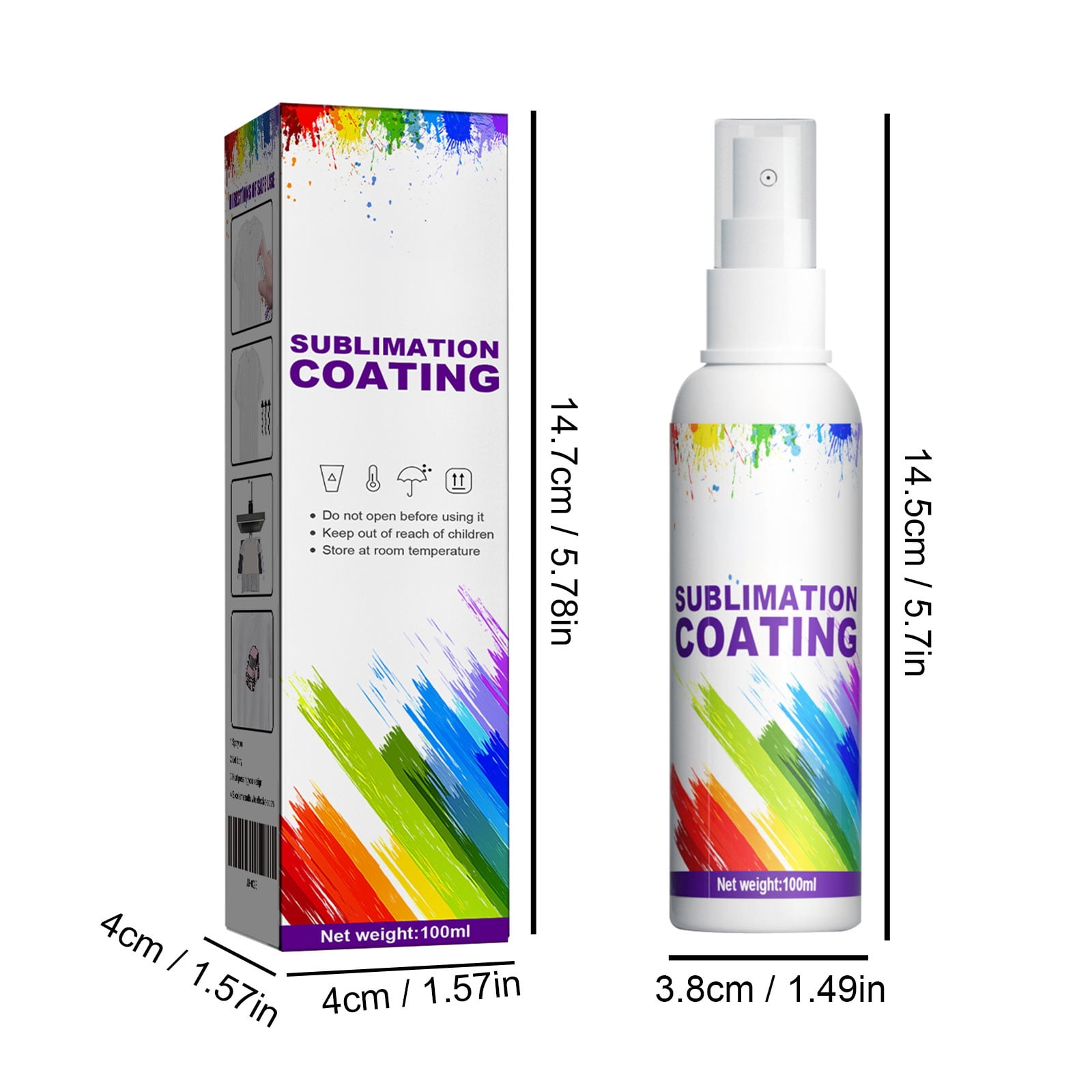 Alvantor Sublimation Spray for Cotton and Polyester T-Shirts with Quick Dry and Superior Fabric Adhesion, 3.38 fl. oz