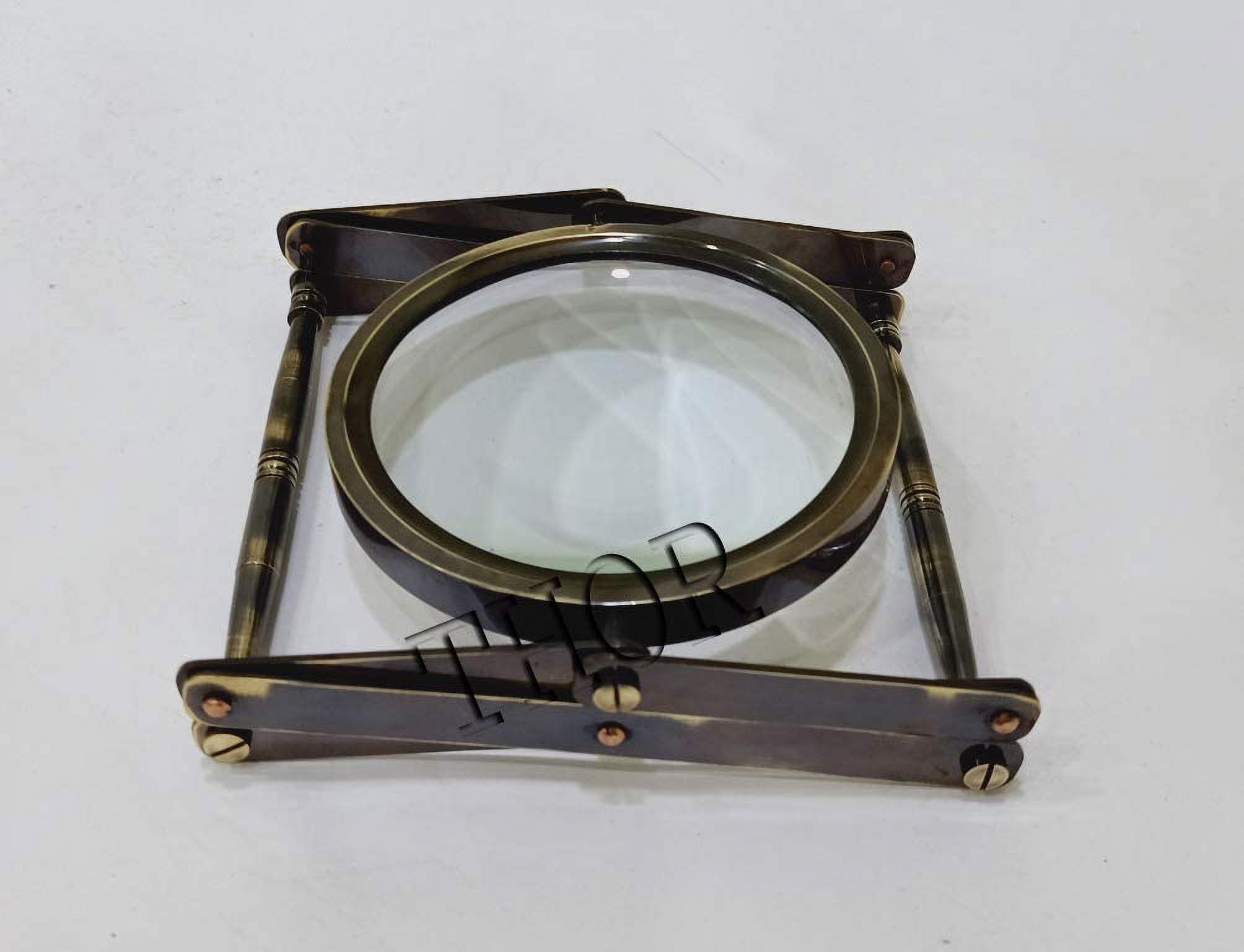 Nautical Brass Magnifier Two Ton Finish Magnifying Glass Best Gift 3 Inch