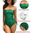 thumbnail image 4 of Charmo Womens One Piece Swimsuit Ruched Tummy Control Bathing Suit Monokini, 4 of 7