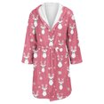 thumbnail image 4 of Peignoir Long en Peluche pour Femmes, Chaud, Veste de Détente Imprimée, 4 of 5