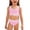 Pink, variant on Krdevn Girls Two Piece Swimsuit, Sporty Bikini Set with White Trim, Adjustable Straps & Removable Cups Beach Pool Swimwear for Kids,13-14 Years