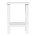 thumbnail image 5 of Costaelm Paradise Adirondack Outdoor Patio Side Square End Table Small Poly Lumber HDPE Weather Resistant, White, 5 of 7