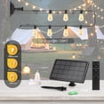 thumbnail image 3 of 100FT Solar String Lights Outdoor Waterproof, Patio Lights with Remote Control & 30+2 Dimmable ST38 Edison Bulbs Shatterproof,Solar Powered String Lights for Outside Garden Backyard, 3 of 7