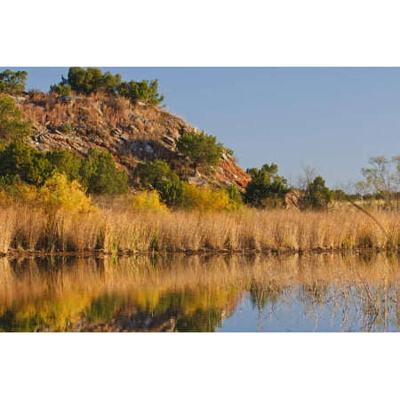 Copper Breaks State Park in Autumn at Quanah, Texas, USA Print Wall Art By Larry