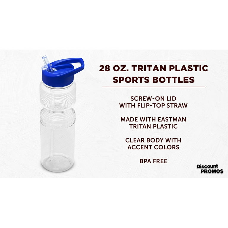 Sports Bottles with Straw 28 oz. Set of 10, Bulk Pack - BPA Free, Great for  Gym, Hiking, Cycling, Yoga and More - Blue - Walmart.com
