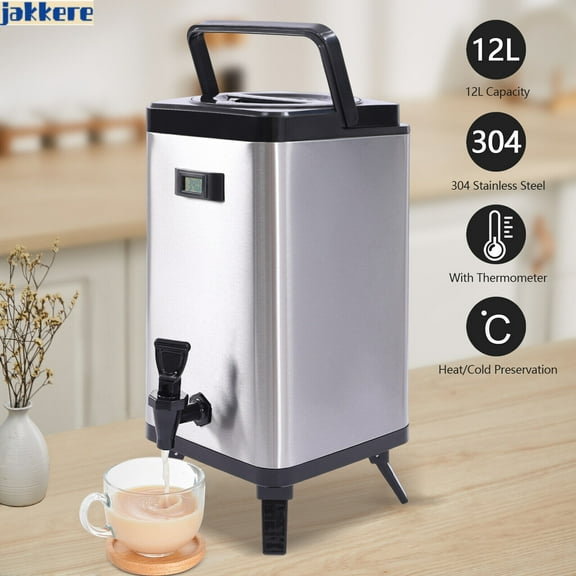 12L Insulated Hot Cold Catering Beverage Drink Dispenser Coffee Tea Dispenser US Added To Coffee, Tea, Water, Milk, Soup, Etc.