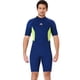 thumbnail image 3 of Trajes de baño para mujer de 1,5 mm Traje de baño ultrafino de manga corta Traje de baño profesional de secado rápido para hombre Cálido para bucear Surf Natación Hombre, Navy L Inevent OD019361-21, 3 of 7