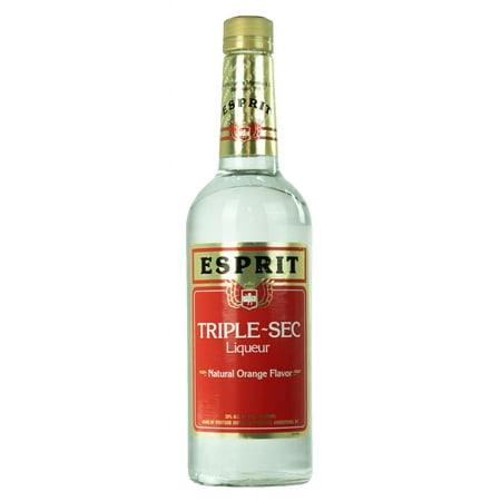 Esprit Triple Sec Orange Fruit Flavor Liquor, 750ml 20% ABV, 1 Count. Glass Bottle, Shelf Stable