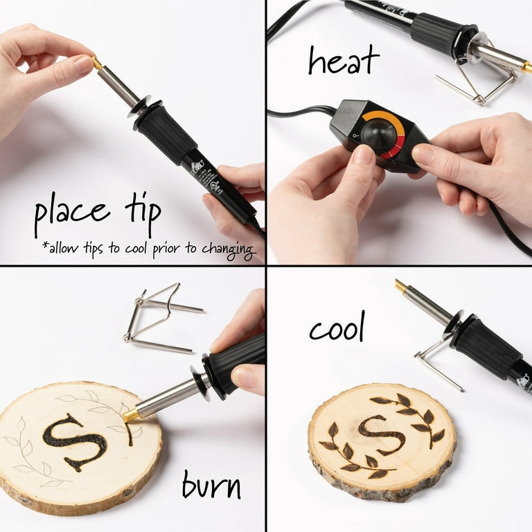 PLAID 8 PCS Electric Wood Burning Tool Kit, Stencil Cutter, Custom  Stencils, Decorative, Custom Crafting Design Tips, Craft Set, Wood Burning  Tips - Yahoo Shopping