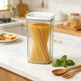 thumbnail image 4 of Transparent Airtight Food Storage Containers, Plastic Kitchen Jars for Snacks, Grains, Pantry Organization, Set of 4, 4 of 6
