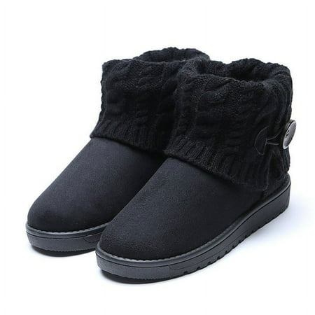 

Aizonme Women s Calf Button Knit Sweater Boots