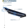 thumbnail image 5 of 12'x10' Retractable Patio Awning, Waterproof Sun Shade with Manual Crank Handle, Aluminum Frame & 280g/㎡ Polyester Fabric for Deck, Porch & Balcony, 5 of 7