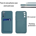 thumbnail image 6 of Compatible with Samsung Galaxy S20 FE Case Silicone with Card Holder Black,Phone Samsung S20 FE 5g Case Silicone Liquid Shockproof Protective Slim Cover (Dark Green), 6 of 13