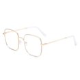 thumbnail image 3 of Guardurnaity Marco de lente Anti-azul, gafas para miopía, gafas cuadradas, gafas de lectura, suministros de oficina, marco plateado, grado de Type3 NO3, 3 of 6