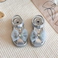 thumbnail image 5 of Jinhomg Toddler Girls Sandals Little Girls Kids Sequin Shoes Lightweight Comfy Wedding School Party Sandals Silver 26, 5 of 6