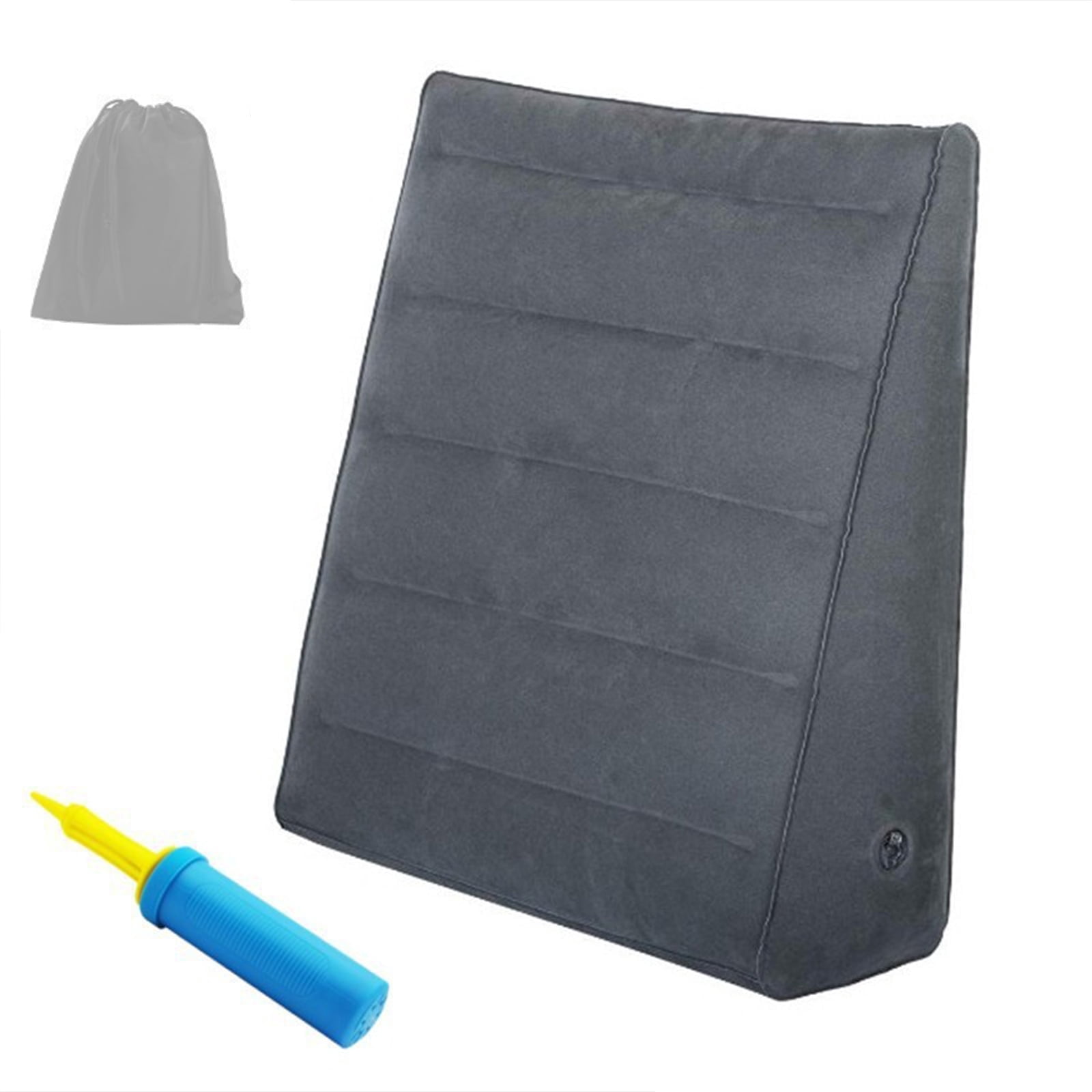 Inflatable Wedge Pillow for Sleeping, Portable Travel Wedge Pillow for Sitting in Bed, Inflatable Wedge Pillows for Travel, Blow Up Wedge Pillow Under Knee Pillow