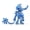 Blue sliver, variant on 3D Printed Cattle Bull Demon King with Joint Movable and Freely Moving Figurine Model for Children's Christmas Socks Gifts