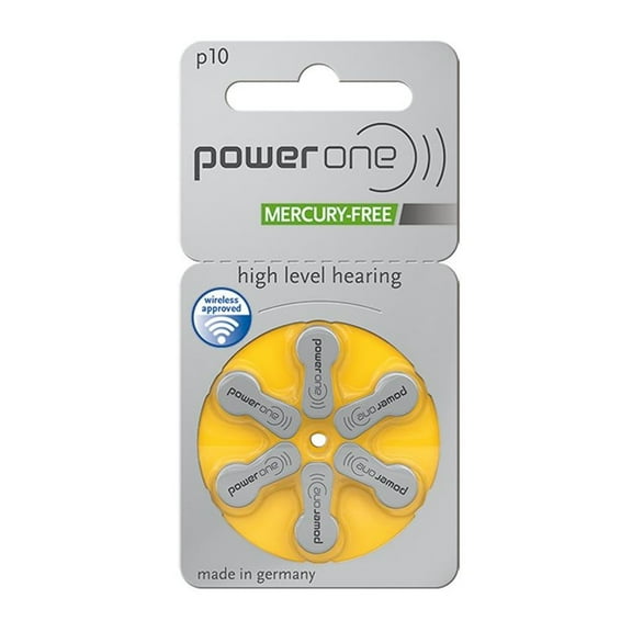 360 x Size p10 PowerOne Hearing Aid Batteries