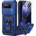 thumbnail image 1 of KOMI for Google Pixel 9a Case with Slide Camera Cover HD Screen Protector [Military Grade 16ft. Drop Tested] Magnetic Ring Holder Kickstand Protective Phone Case for Google Pixel 9A 2025 (6.3 inch), 1 of 5