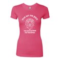 thumbnail image 2 of Wild Bobby Fear Not For Jesus The Lion Of Judah Has Triumphed Inspirational/Christian Women Slim Fit Junior Tee, Hot Pink, X-Large, 2 of 5